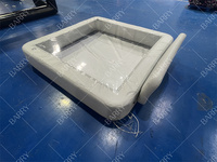 Piscine gonflable en PVC durable à point de chute personnalisée pour adultes Grande piscine gonflable extérieure avec lumière LED