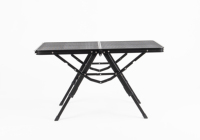 Table pliante, table de camping pliante réglable à 3 niveaux avec supports en maille