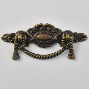 Antique Chinese Style Furniture Handle Oval Zinc Alloy Drawer Pull Decorative <b>Cabinet</b> Hardware Bronze <b>Gold</b> Finish Durable Design - Product Image 3