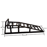Lot de 2 rampes de service antidérapantes noires 2T pour l'entretien des camions en atelier
