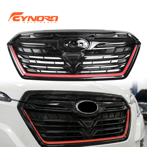 Parrilla Delantera Modificada EYNORA para Subaru <span class=keywords><strong>Forester</strong></span> Estilo <span class=keywords><strong>STI</strong></span> <span class=keywords><strong>2022</strong></span> 2023 2024, Parrilla de Parachoques de Aluminio con Detalles Rojos - Product Image 1