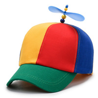Casquette de baseball détachable avec hélice d'hélicoptère, colorée et amusante, réglable, 100 % coton, style snapback, pour enfants et adultes, vente en gros