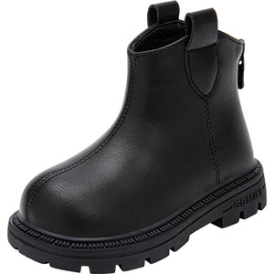 Bottes d'hiver en cuir à fourrure <span class=keywords><strong>pour</strong></span> enfants, bottines courtes antidérapantes à semelle souple <span class=keywords><strong>pour</strong></span> bébés filles et garçons - Product Image 1