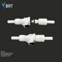 Raccord rapide BRT mâle à déconnexion rapide 3/16 pouce (4,8 mm) à barbillon avec vanne d'arrêt pour connexions de conduites de carburant