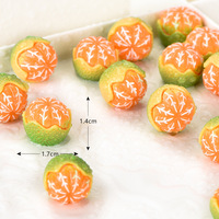 Miniatur ornamen kartun set buah simulasi kecil oranye & kerajinan Resin anggur untuk Dekorasi Taman & Rumah Desktop