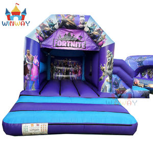 Château gonflable populaire <span class=keywords><strong>Fortnite</strong></span>-Battle Royale avec toboggan, aire de jeux de tir pour location de fête en intérieur et en extérieur - Product Image 1