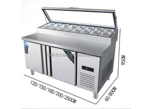 ตู้แช่สลัดแบบตั้งโต๊ะขายดีที่สุด ระบบทำความเย็นแบบอุณหภูมิเดียว พร้อมคอมเพรสเซอร์ สำหรับร้านอาหาร ผลิตในจีน - Product Image 2