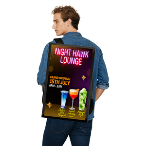Mochila Publicitaria con Pantalla LCD <span class=keywords><strong>de</strong></span> Alto Brillo <span class=keywords><strong>de</strong></span> 21.5 Pulgadas para Minoristas, CMS Basado en la Nube, Pantalla <span class=keywords><strong>de</strong></span> Marketing Urbano - Product Image 1