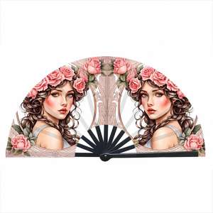 Ventilateur portatif 33 cm Ultimate Performance en bambou et tissu, technique de peinture reconnue mondialement - Product Image 5