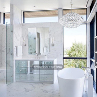 Lustre moderne rond en cristal transparent de luxe, villa, salon, restaurant, lampe suspendue