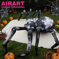 Poule noire gonflable sur le thème de l'horreur, araignée décorative personnalisée pour Halloween, insecte grimpeur pour décoration.