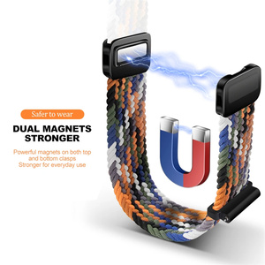 Correa Deportiva Elástica de Nailon con Cierre Magnético de 20mm 22mm para Hombre y <span class=keywords><strong>Mujer</strong></span>, Compatible con Relojes Samsung Galaxy, Huawei y Garmin - Product Image 2