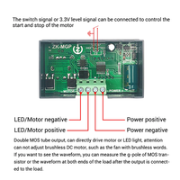 ZK-MGP PWM DC moteur régulateur moteur LED éclairage gradation démarrage lent arrêt lent 5-30V/12A/360W double module de pilotage MOS