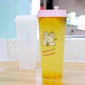Vasos de PP Rígido para Impresión Personalizada, Vasos para Té de Burbujas Boba, Transparentes/Mate, 12oz 16oz 20oz 24oz, Vasos Gruesos para Bebidas con Tapa - Product Image 3