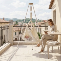 Support de balançoire pour bébé en métal, trépied pour hamac de bébé, couleur personnalisée, support de berceau pour bébé, vente en gros en Europe