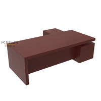 Nouvelle table de bureau de direction en bois, design 2026, fabriquée en Chine, pour patron, mobilier commercial sur mesure