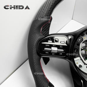 Volant sport en fibre de carbone noir mat personnalisé Chi Da pour <span class=keywords><strong>Mercedes</strong></span>-Benz W176 W204 W212 W222 Classe C E GLA CLA <span class=keywords><strong>CLS</strong></span> - Product Image 3