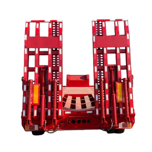 سعر المصنع مقطورة نصفية منخفضة السطح بعنق الإوزة للحفارات 3 محاور، مقطورة منخفضة السطح، مقطورة تحميل منخفضة 4 محاور 60 70 80 طن - Product Image 1