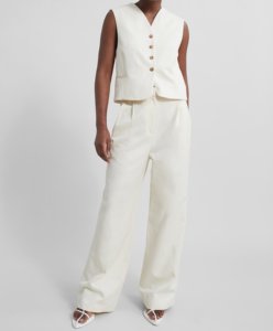 <span class=keywords><strong>Pantaloni</strong></span> <span class=keywords><strong>Larghi</strong></span> in <span class=keywords><strong>Lino</strong></span> Bianco a Vita Alta Personalizzati per <span class=keywords><strong>Donna</strong></span>, <span class=keywords><strong>Pantaloni</strong></span> Lunghi alla Moda in <span class=keywords><strong>Lino</strong></span> - Product Image 4