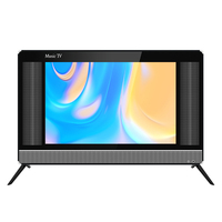 Televisor LED LCD de 17 19 21.5 24 Pulgadas, Pantalla Plana, Doble Cristal, Televisor Digital DVB T2/S2, Televisor Normal para Uso Doméstico