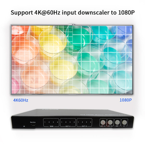 Ma Trận HDMI 4x2 với hỗ trợ trích xuất âm thanh 4K60hz, 18gbps, 3D, CEC, ARC, EDID, downscaler, SPDIF/analog HDMI Ma Trận 4 trong 2 ra - Product Image 3