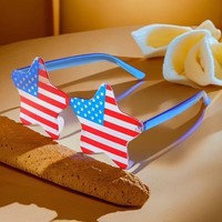 Lunettes de soleil à monture complète, motif drapeau américain étoilé, rouge, blanc, bleu, pour la fête de la Saint-Valentin et le Jour de l'Indépendance, protection UV, amusantes, 2026