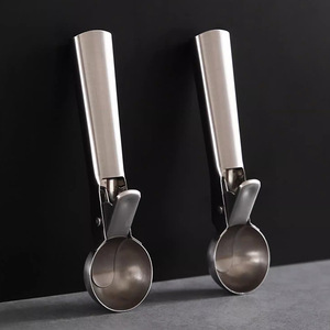 Stainless Steel Ice Cream Scoop Easy Release Manual Dessert Spoon For Fruit And Ice Cream - Product Image 1