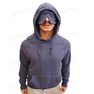 Unisex Cao Cấp Cotton Pháp Terry Mùa Xuân Đồng Bằng Nhuộm Mặt Nạ Mắt 100% Thoáng Khí Thoải Mái Áo Chế Độ Máy Bay Du Lịch Thêu - Product Image 3