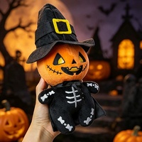 Halloween-Serie Saiya Modell Plüschpuppen Skelett Kleine Schwarze Katze Zauberer Kürbis Monster Besen Monster-Grenzüberschreitender Weihnachtsartikel