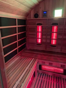 Soporte personalizado al aire libre barril calentador de infrarrojos Sauna con diseño tradicional sala de vapor para jardín experiencia Sauna - Product Image 4