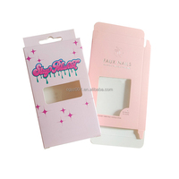 Caja de Papel para Uñas de Color Personalizada ZJ-053 con Ventana, Caja de Papel con Etiqueta Privada