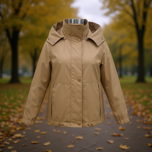 Chaqueta Cortavientos HDJ para Mujer Talla Grande FD-87, Chaqueta Abrigo para Mujer Talla Grande - Product Image 3