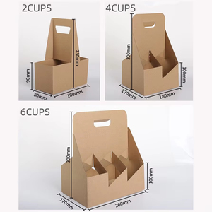 Portavasos Desechable Personalizado para Bebidas, Portavasos Reciclable para Llevar para Tiendas de Jugos, Leche y Té - Product Image 3