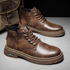 Chaussures en cuir décontractées tendance pour hommes - Product Image 1