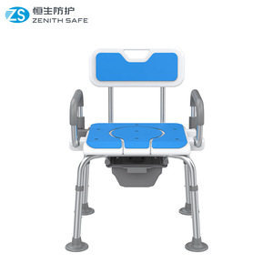 Zenith Safe <b>Commode</b> <b>Chair</b> Aluminum Alloy 250 Kg Capacity For Elderly Bathroom Safety Equipment - Product Image 1