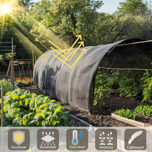 Rete Ombreggiante Nera <span class=keywords><strong>per</strong></span> Esterni, <span class=keywords><strong>per</strong></span> Serre e Pollai, in HDPE, con Occhielli, <span class=keywords><strong>per</strong></span> Agricoltura e Giardino - Product Image 3