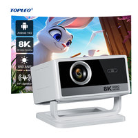 Proyector Inteligente Topleo con Decodificación de Video 8K, Proyector para el Hogar Allwinner H726 650 ANSI HDR10 Plus HD BT Android 14 LED