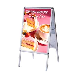 Panneau publicitaire de trottoir 32 mm, double face, en aluminium, avec <span class=keywords><strong>cadre</strong></span> à clipser, support d'affiche, panneau de trottoir - Product Image 1