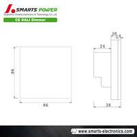 Interrupteur mural tactile led intelligent, variateur de lumière uk, 230v, pour ampoule led, livraison gratuite