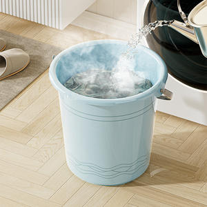Seau en plastique bleu épaissi 10-15L, durable pour la maison, la salle de bain, les dortoirs étudiants - Product Image 1