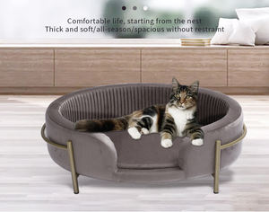 애완 동물 가구 호화스러운 애완 동물 소파 침대 고품질 우아한 고양이 침대 아이 의자 - Product Image 2