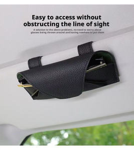 Wholesale <b>Interior</b> Parts Sunglass Holder for Car Visor, Leather Glasses Clip, Visor <b>Accessories</b> Eyeglasses - Product Image 1