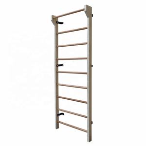 Peralatan Olahraga Terapi Fisik Rumahan, Latihan Serbaguna, Tangga Senam Multifungsi, Palang Senam Kayu yang Dipasang di Dinding - Product Image 1