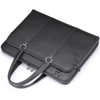 MARRANT Sac à main pour homme, sacoche classique noire en cuir, sacoche pour ordinateur portable, sacoche en cuir véritable, sacoche de bureau pour homme