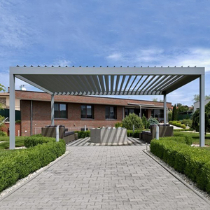 Balcón de al aire libre <span class=keywords><strong>sombrilla</strong></span> de jardín de aluminio pérgola con pantallas - Product Image 4