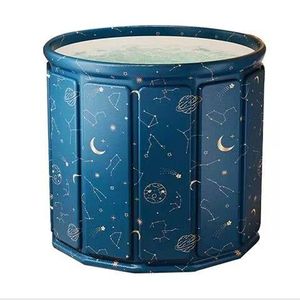 <strong>Foldable</strong> Eco-Friendly PVC Round <strong>Bath</strong> Bucket for Adults Home Use Full Body <strong>Bath</strong> No Installation Needed - Product Image 5