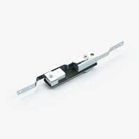 Verrou de tige LIDA MS828 pour armoire électrique, connexion 2/3 points, finition chrome brillant/noir, poignée à bras long/court, entraxe 50mm, 2 unités