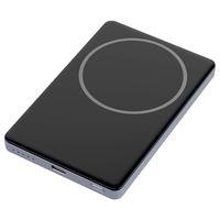 Vente en gros de batterie externe magnétique ultra-fine de 5000 mAh avec port de charge de type C, chargeur sans fil 3A
