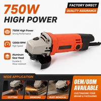 Meuleuse d'angle électrique 750W, 4.0/4.5/5.0 pouces, machine portable pour la découpe et le meulage des métaux, pour l'élimination de la rouille, le soudage et le polissage