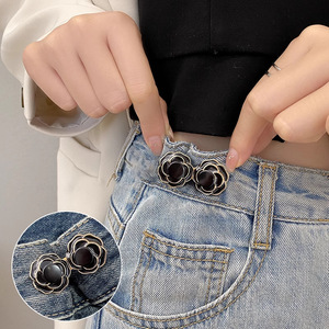 SAS JEANS เข็มขัดรัดเอวปรับได้, เครื่องมือรัดเอวไม่ต้องเจาะกางเกงยีนส์กระดุมปรับขนาดได้หลายสไตล์ - Product Image 3